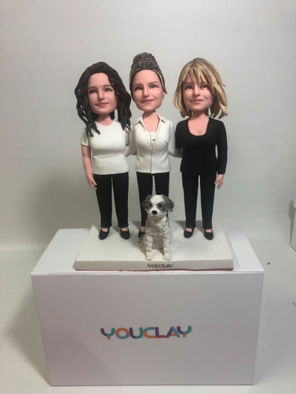 Fully Customizable Four Bobbleheads（person or pet）